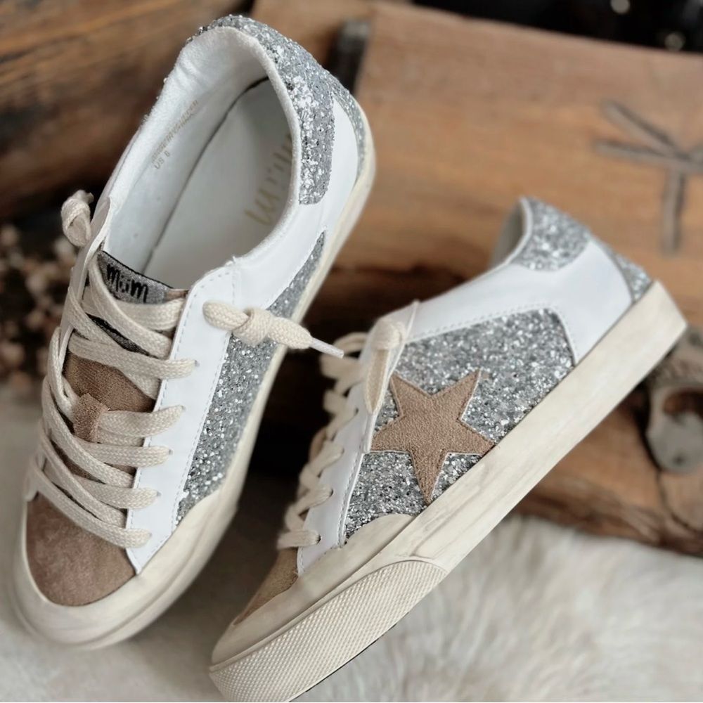 MIIM Taupe Day in Sparkles Sneakers I1